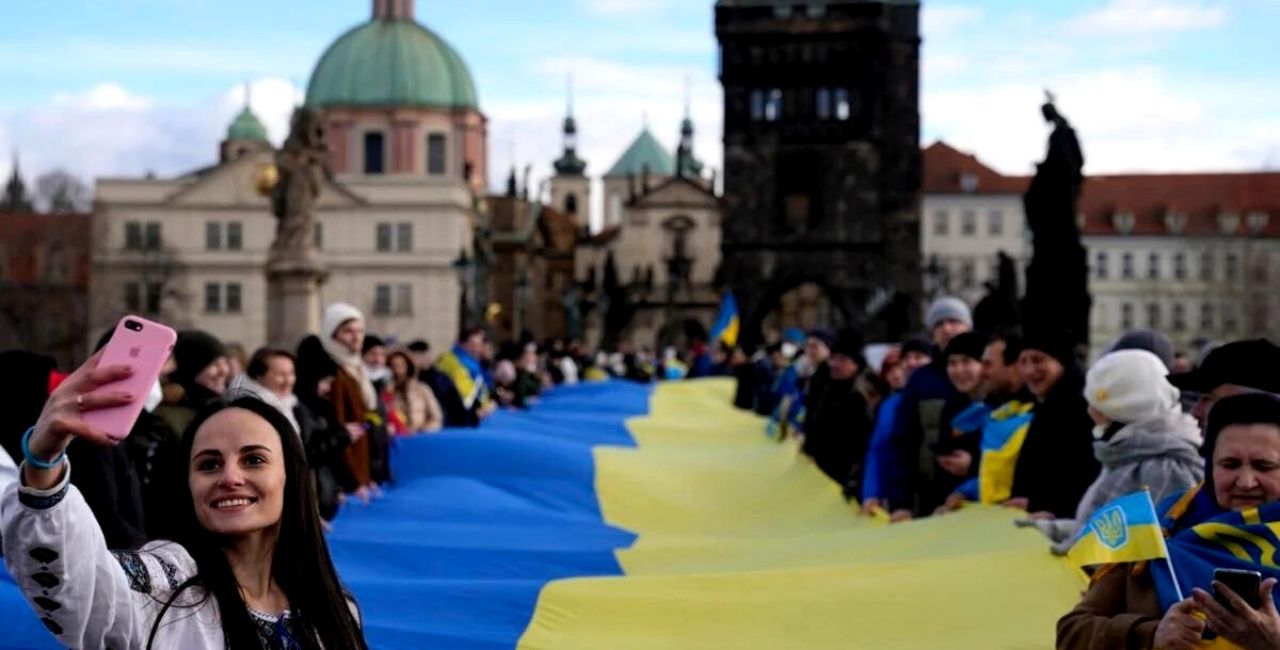 Rally in Support of Ukraine Held in Prague