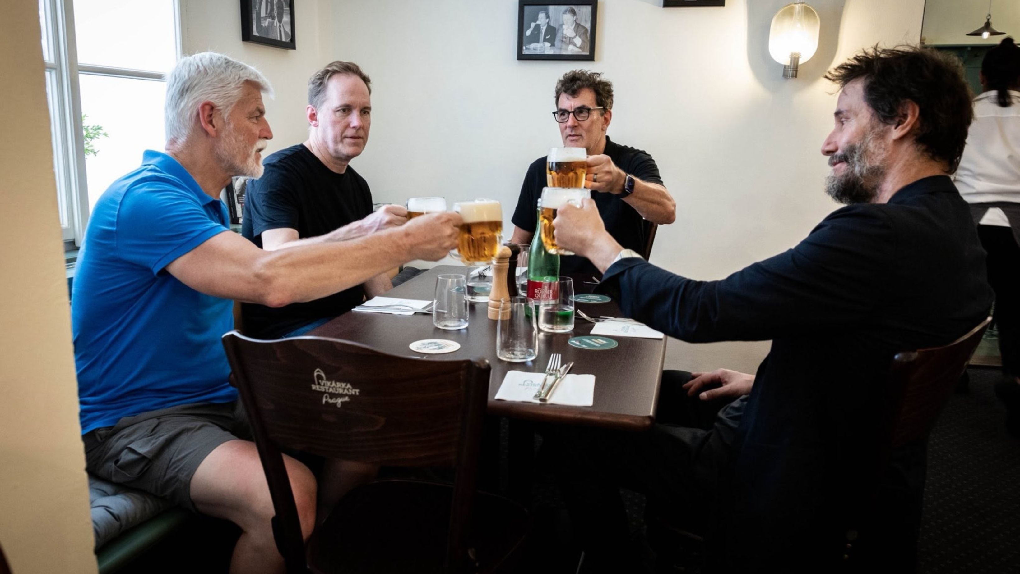 Keanu Reeves Meets Czech President Petr Pavel During Prague Visit